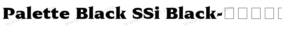 Palette Black SSi Black字体转换